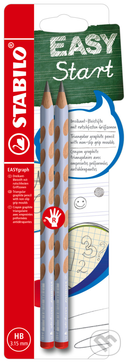 Ergonomická trojhranná grafitová ceruzka pre pravákov