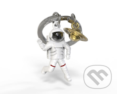 Kľúčenka - Astronaut a zlatý Saturn, Metalmorphose, 2023