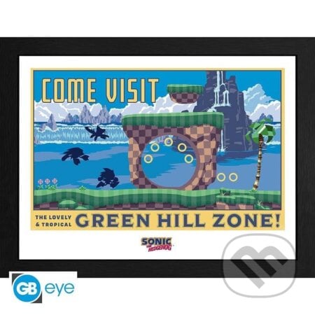 Sonic Zarámovaný plagát - Green Hill Zone, ABYstyle, 2023