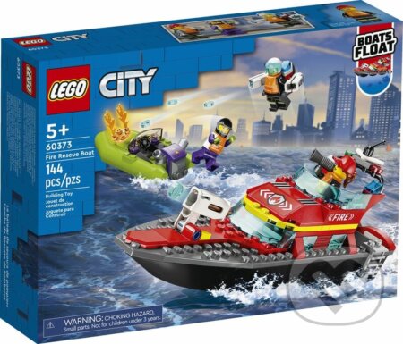 LEGO® City 60373 Hasičská záchranná loď a čln, LEGO, 2023