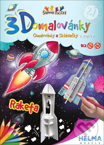 3D omalovánky Raketa, HELMA MODELS