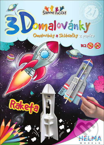 3D omalovánky Raketa (Omalovánky a Skládačky z papíru) - kniha z kategorie Omalovánky