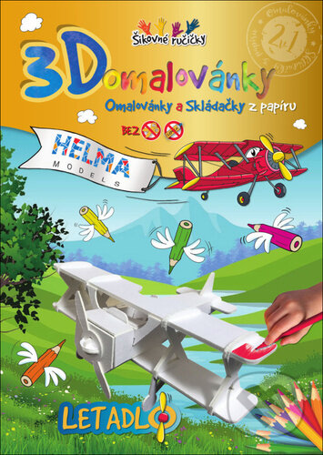 3D omalovánky Letadlo (Omalovánky a Skládačky z papíru) - kniha z kategorie Omalovánky