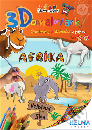3D omalovánky Afrika (Omalovánky a Skládačky z papíru) - kniha z kategorie Omalovánky