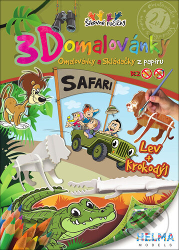 3D omalovánky Safari (Omalovánky a Skládačky z papíru) - kniha z kategorie Omalovánky