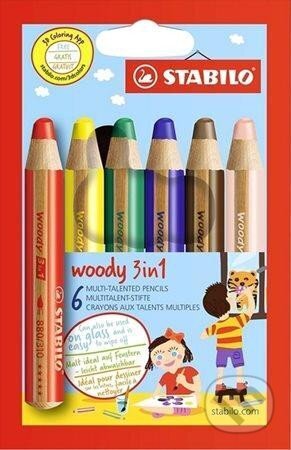 Pastelka STABILO Woody 3v1 (sada 6 ks v pouzdru)