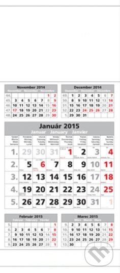 Kalendár Komfort 2015 - sivý, Spektrum grafik, 2014