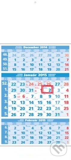 Kalendár Komfort 2015 - modrý, Spektrum grafik, 2014