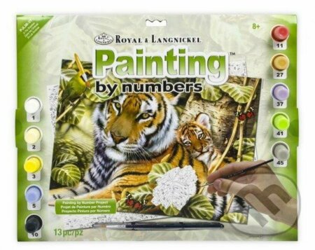 Malování podle čísel - tygr a mládě, Royal & Langnickel, 2023