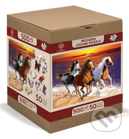 Koně ve vodě - puzzle z kategorie Zvířata