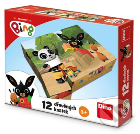 Dřevěné kostky Bing (12 kostek)