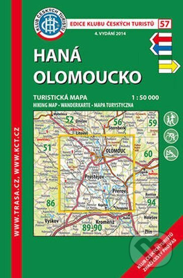 Haná Olomoucko /KČT 57 1:50T (Turistická mapa)