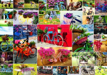 Collage - Bikes - puzzle z kategorie Umělecké