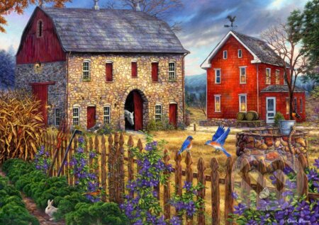 Chuck Pinson - The Bluebirds' Song - puzzle z kategorie Umělecké