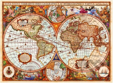 World's map - puzzle z kategorie Umělecké