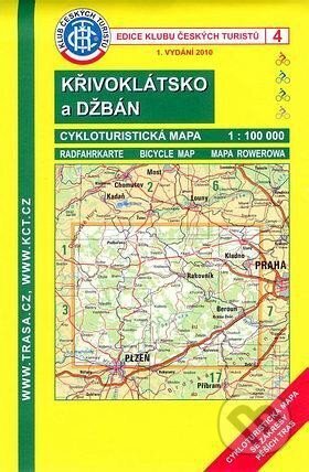 KČT 4 Křivoklátsko a Džbán 1:100 000 /cykloturistická mapa, Klub českých turistů