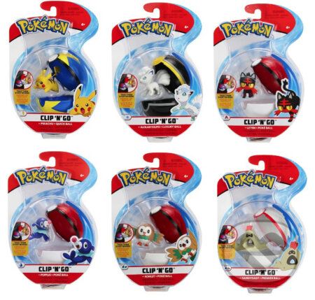Pokémon Poké Ball Clip ´n´ Go (mix 6 motivů)