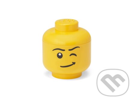 LEGO úložná hlava (mini) - žmurkajúci chlapec, LEGO, 2023