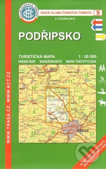 KČT 9 Podřipsko - turistická mapa 1:50 000, Klub českých turistů