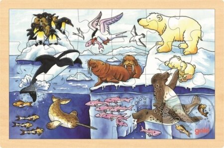 Dřevěné puzzle Arktická zvířata, Goki, 2023