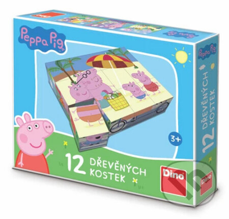 Dřevěné kostky: Peppa Pig (12 kostek) - hra z kategorie Stavebnice