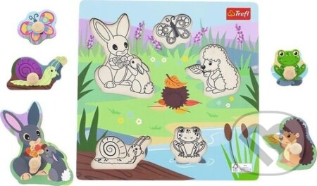 Dřevěná vkládačka Louka - puzzle z kategorie Maxi dílky