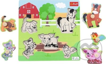 Dřevěná vkládačka Farma - puzzle z kategorie Maxi dílky