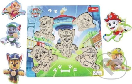 Dřevěná vkládačka Tlapková patrola - puzzle z kategorie Maxi dílky