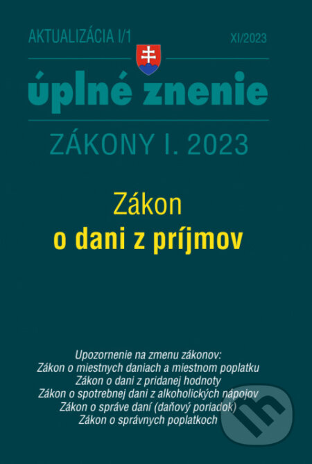Aktualizácia I/1 2023 - daňové a účtovné zákony, Poradca s.r.o., 2023