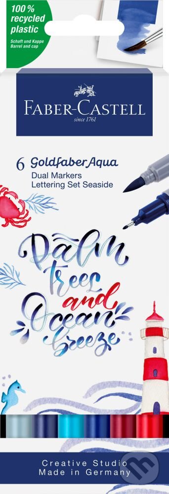 Popisovače Goldfaber Aqua Dual set 6 kusov Seaside