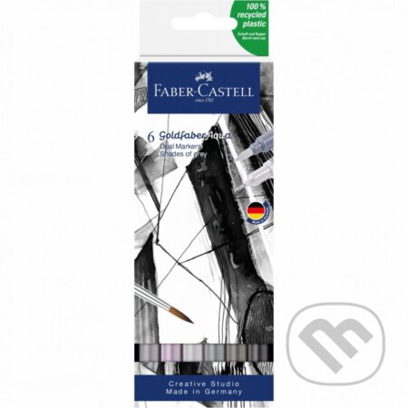 Popisovače Goldfaber Aqua Dual set 6 kusov Shades of grey