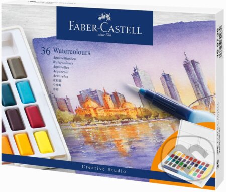 Akvarelové farby set 36 kusov, Faber-Castell, 2020