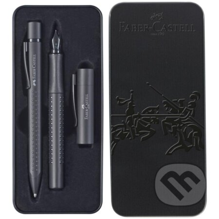 Súprava Grip Edition - čierna (plniace pero M + guľôčkové pero)