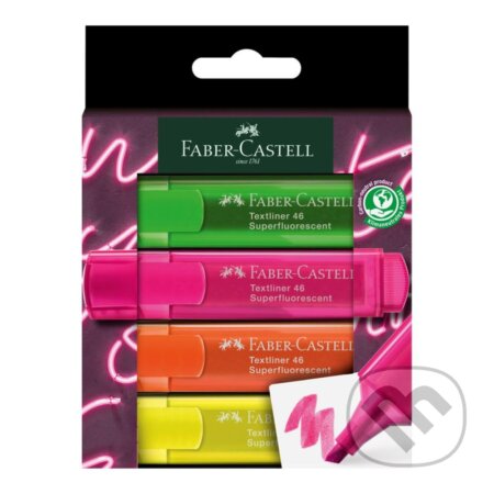 Zvýrazňovač Superfluo, 4 farby, Faber-Castell