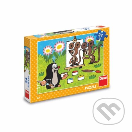 Krtek malířem - puzzle z kategorie 15 - 60 dílků