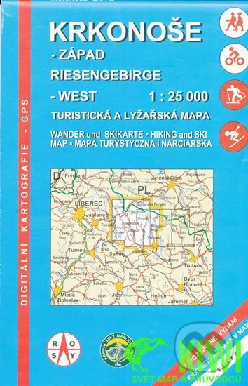 WKK Krkonoše západ 1:25 000 ROSY / turistická mapa, freytag&berndt, 2017