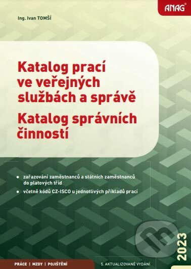 Katalog prací ve veřejných službách a správě 2023 - Ivan Tomší, ANAG, 2023
