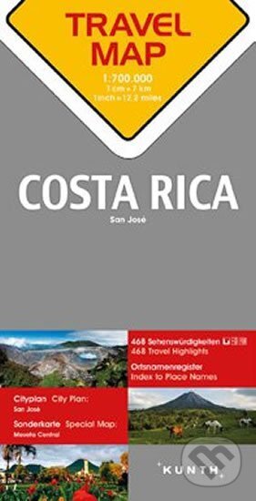 Kostarika 1:800 T TravelMap KUNTH, Marco Polo, 2017
