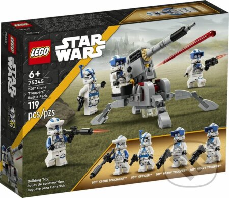 LEGO® Star Wars™ 75345 Bojový balíček klonovaných vojakov z 501. légie, LEGO, 2023
