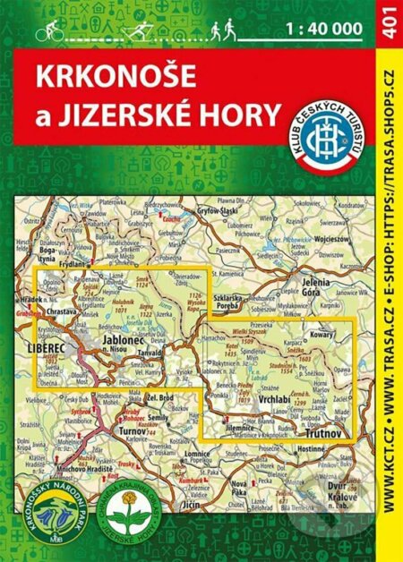 Krkonoše a Jizerské hory 1:40 000, Klub českých turistů, 2018