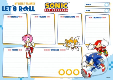 Stolová plánovacia A4 podložka: Sonic The Hedgehog