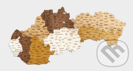 Drevená mapa Slovenska (200 x 100 (kraje))