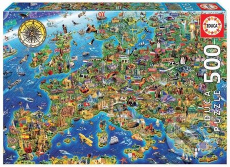 Šílená mapa Evropy, Educa, 2023