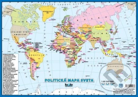 Politická mapa sveta (A3) - Petr Kupka, Kupka, 2023