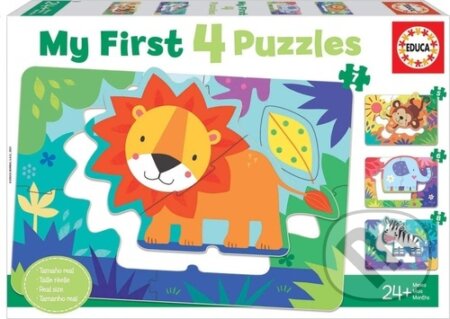 první puzzle Zvířátka z divočiny 4v1, Educa, 2023