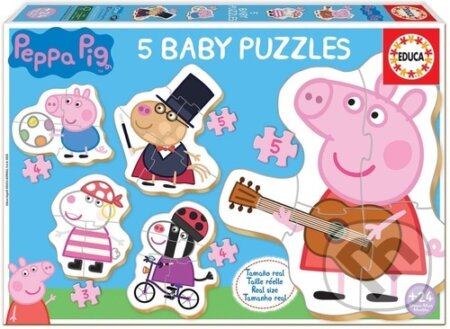 Prasátko Peppa 2, 5v1 - puzzle z kategorie Maxi dílky