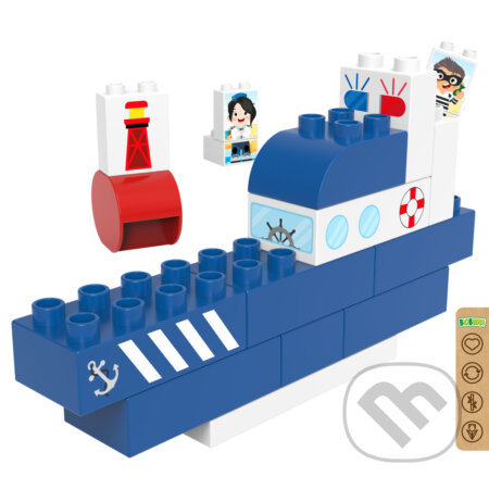 Biobuddi stavebnica: Policajná loď - hra z kategorie Stavebnice
