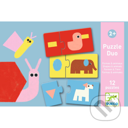 Puzzle duo: Tvary a zvieratá, Djeco, 2023