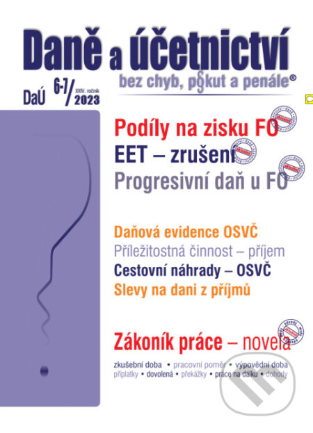 Daně a účetnictví bez chyb, pokut a penále č. 6-7 / 2023 - EET – zrušení od 1. 1. 2023