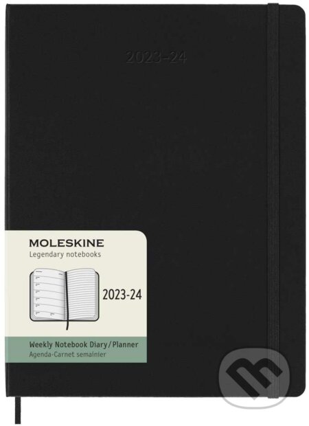 Moleskine – 18-mesačný čierny plánovací diár 2023/2024, Moleskine, 2023